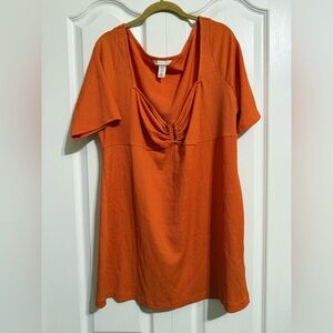 H&M Vibrant Orange Tunic Top